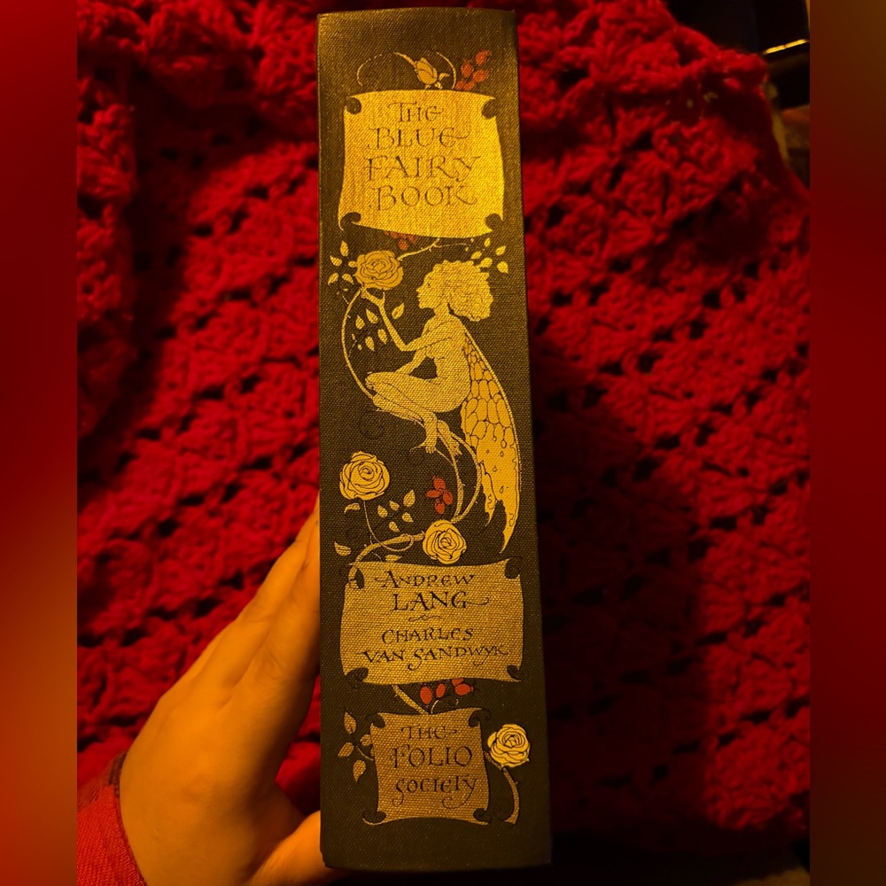 The Blue Fairy Book Folio Society Edition - Black and Gold Decorative Spine